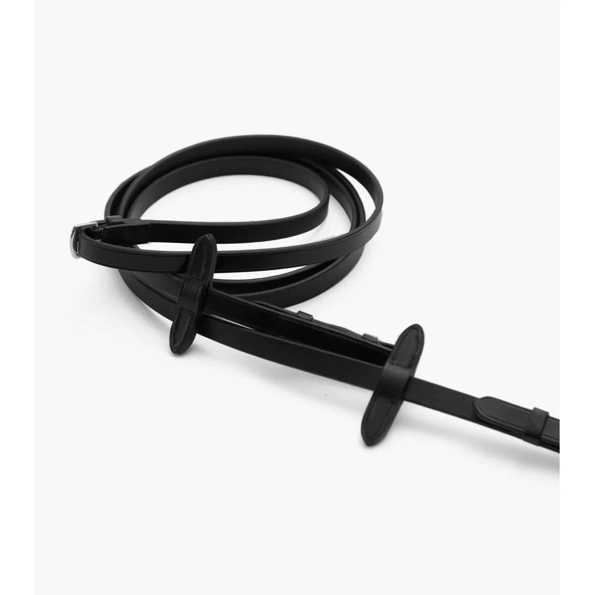 Senado Plain Leather Reins - Black