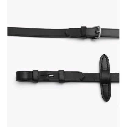 Senado Plain Leather Reins - Black