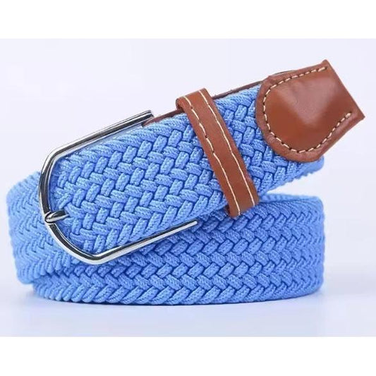 Sky Blue Elastic Braided Belt