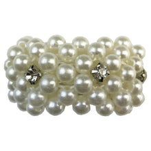 Load image into Gallery viewer, Pearl Hair Scrunchie with Crystals