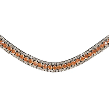 Load image into Gallery viewer, Champagne Crystal Browband (Black Leather) - Cob Size