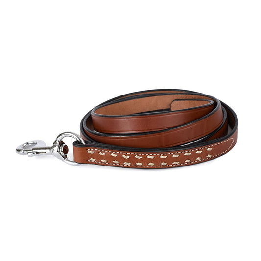 Buck Stitch Leather Lead w/ snap
