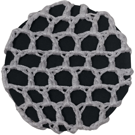 White Crocheted Ribbon Hair Bun Net