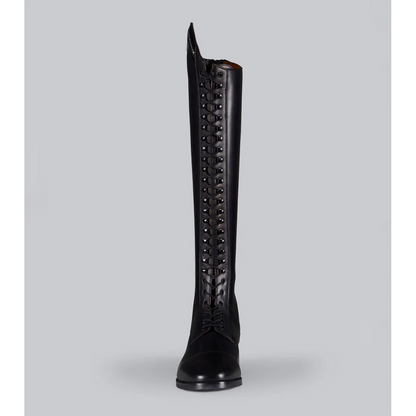 Astra Womens Lace Front Tall Leather Riding Boots
