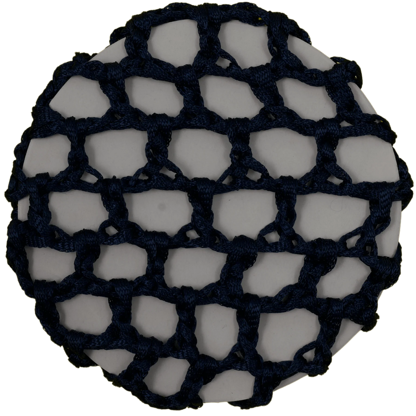 Navy Crocheted Ribbon Hair Bun Net