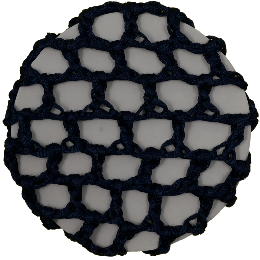 Navy Crocheted Ribbon Hair Bun Net