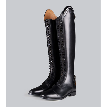 Astra Womens Lace Front Tall Leather Riding Boots