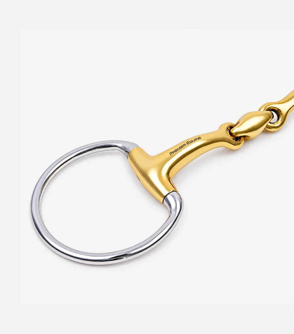 Aurion Eggbutt Ring Double Jointed Snaffle with Lozenge