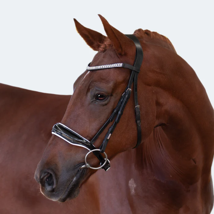 Adeline Italian Leather Bridle (Cavesson) (No reins)