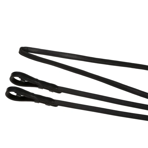 Padded Nappa Leather Curb Reins - Flat