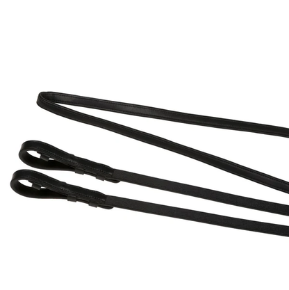 Padded Nappa Leather Curb Reins - Flat