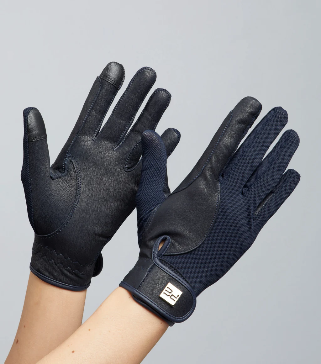 Bordoni Leather Mesh Riding Gloves
