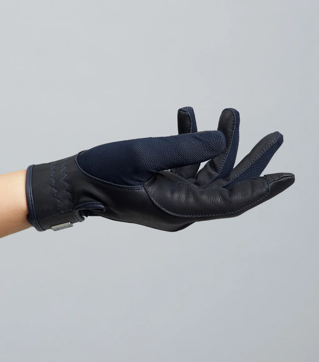 Bordoni Leather Mesh Riding Gloves