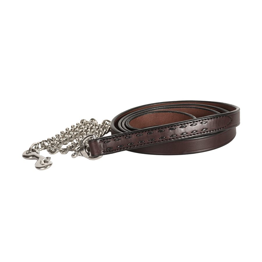Buck Stitch Leather Lead w/chain