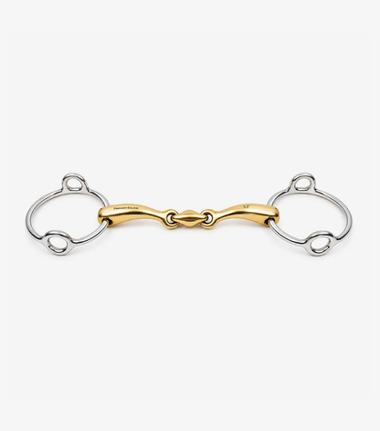 Aurion Loose Ring Gag Double Jointed with Lozenge