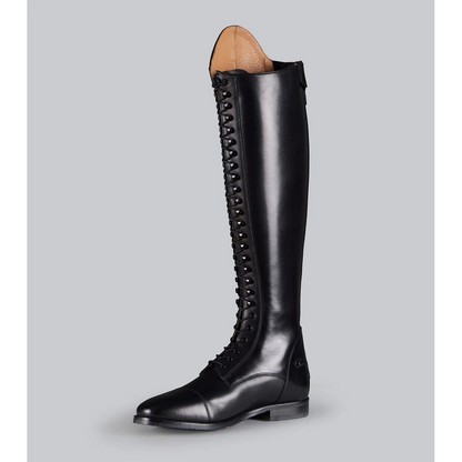 Astra Womens Lace Front Tall Leather Riding Boots