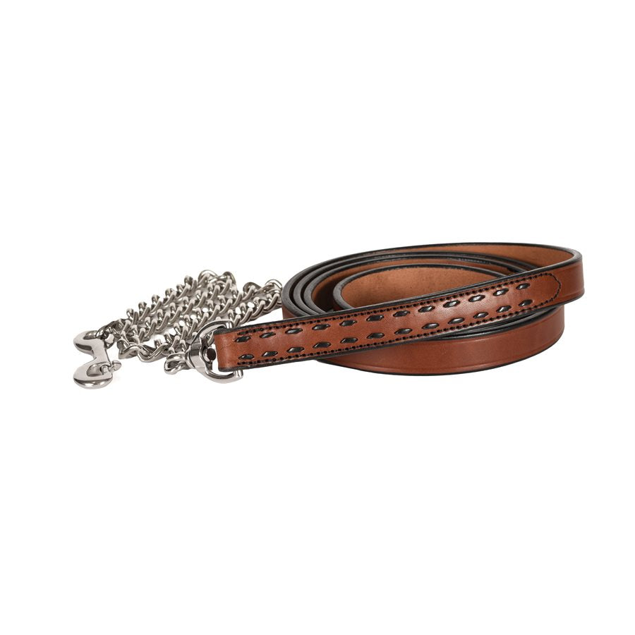 Buck Stitch Leather Lead w/chain