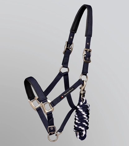 Plain Padded Head Collar with Lead Rope