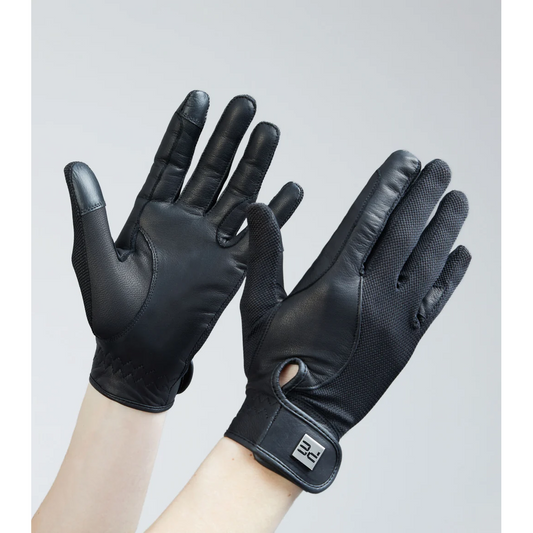 Bordoni Leather Mesh Riding Gloves