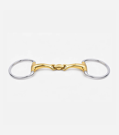 Aurion Eggbutt Ring Double Jointed Snaffle with Lozenge