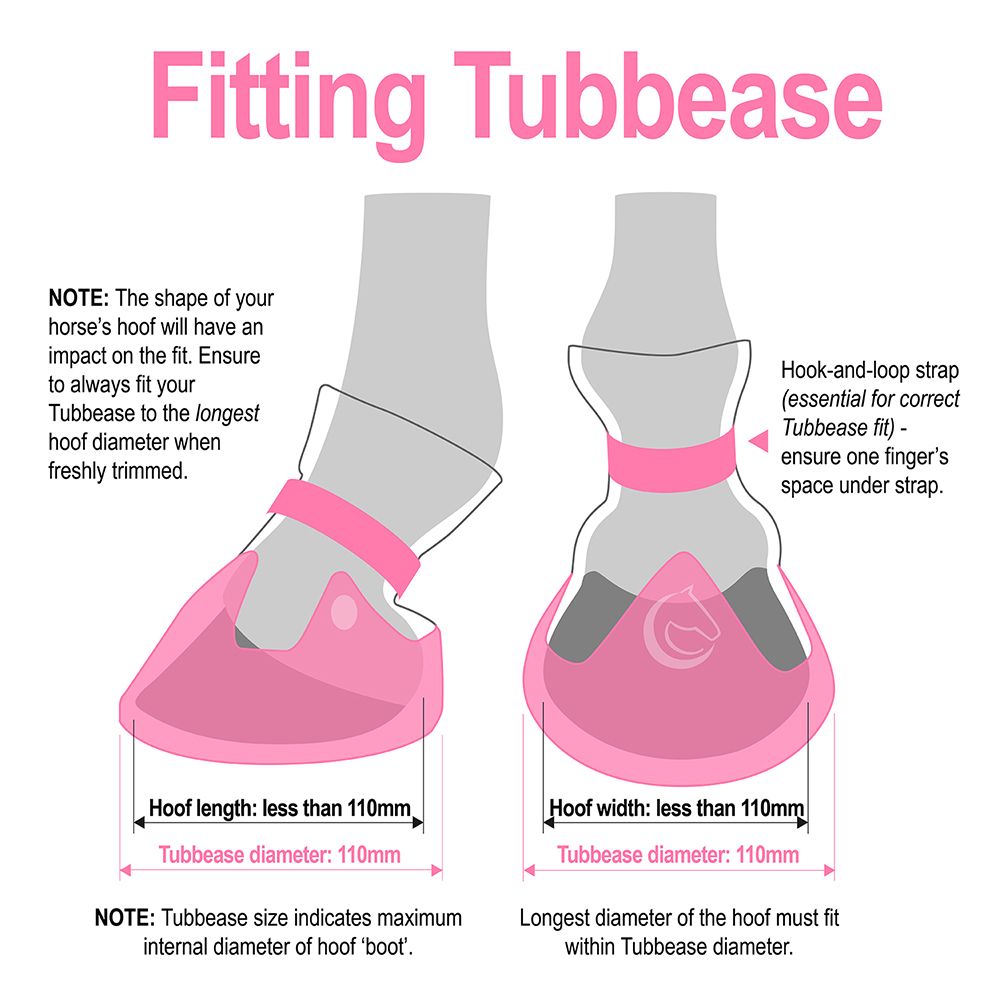 Tubbease Hoof Sock Pink 110mm