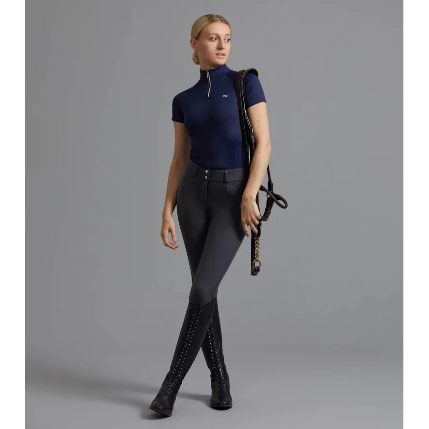 Virtue Ladies Full Seat Gel Riding Breeches - Black/UK 10