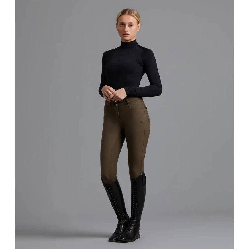 Virtue Ladies Full Seat Gel Riding Breeches - Black/UK 10