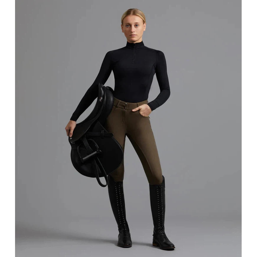 Virtue Ladies Full Seat Gel Riding Breeches - Black/UK 10