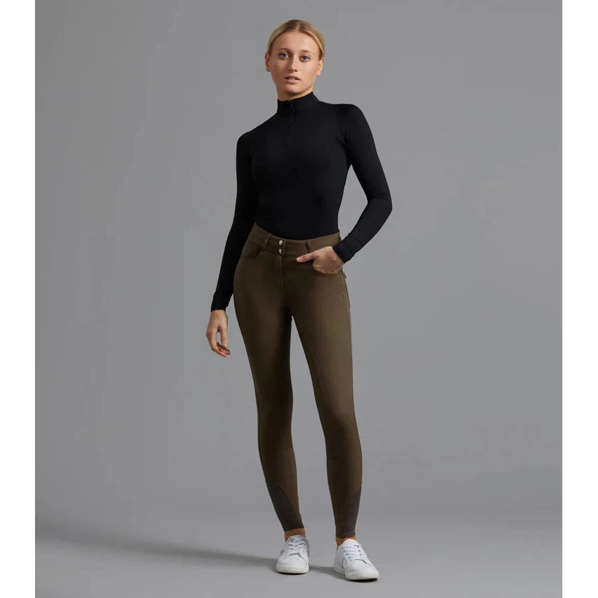 Virtue Ladies Full Seat Gel Riding Breeches - Black/UK 10