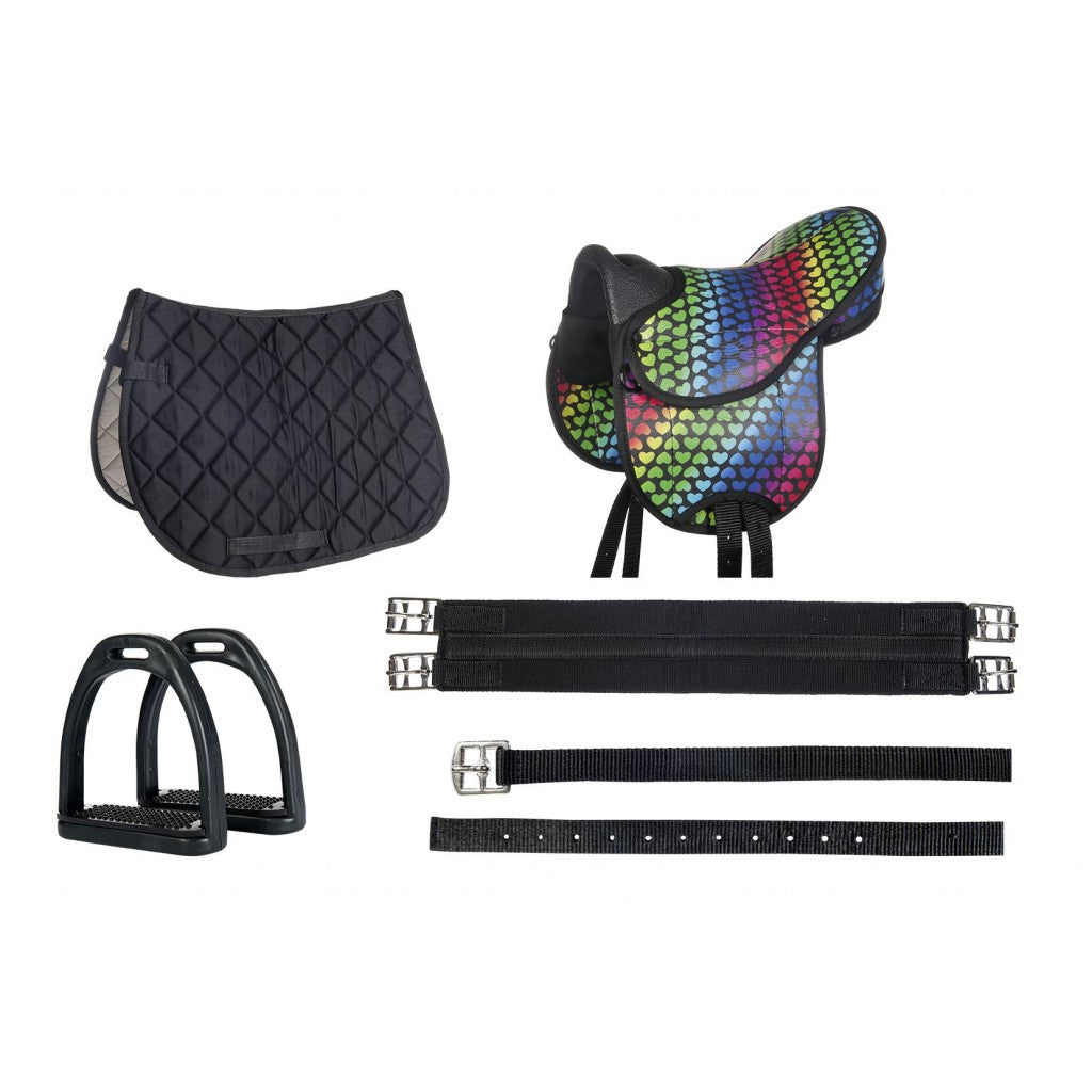 Colourful Shetland Pony Saddle Set