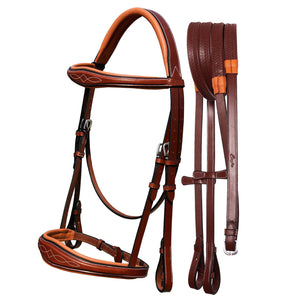 Fancy Stitch Padded Wave Cavesson Bridle