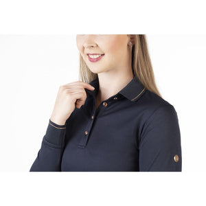 Rose Gold Glamour Long Sleeve Polo shirt