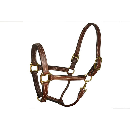 1" Havana Leather Stable Halter