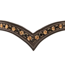 Load image into Gallery viewer, Black/Gold Crystal Browband