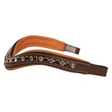 Load image into Gallery viewer, Black/Gold Crystal Browband