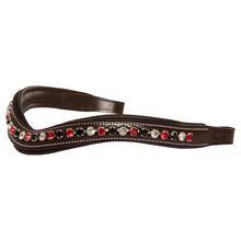 Load image into Gallery viewer, Red/Black/Clear Crystal Browband