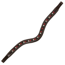 Load image into Gallery viewer, Red/Black/Clear Crystal Browband