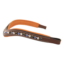 Load image into Gallery viewer, Blue/Black/Clear Crystal Browband