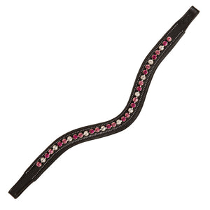 Light Pink/Clear/Maroon Crystal Browband