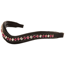 Load image into Gallery viewer, Light Pink/Clear/Maroon Crystal Browband