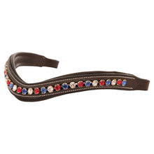 Load image into Gallery viewer, Red/White/Blue Crystal Browband