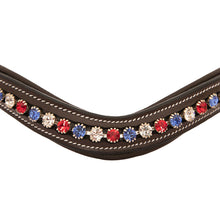 Load image into Gallery viewer, Red/White/Blue Crystal Browband