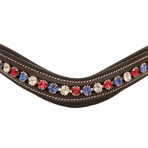 Red/White/Blue Crystal Browband