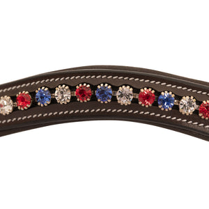 Red/White/Blue Crystal Browband