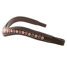 Load image into Gallery viewer, Pink/White Crystal Browband