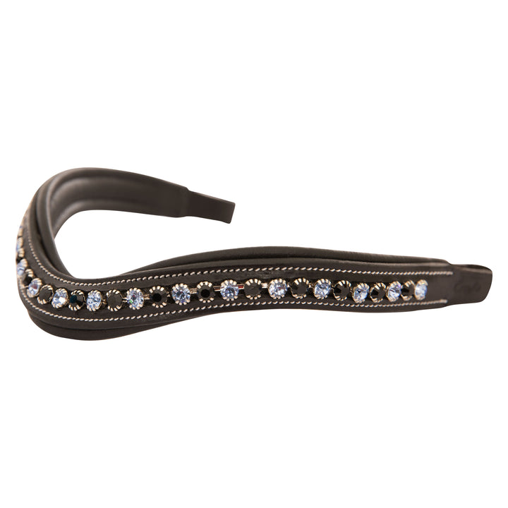 Black/Turquoise Crystal Browband