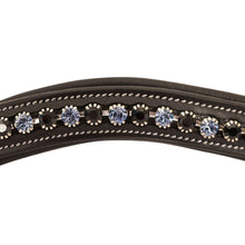 Load image into Gallery viewer, Black/Turquoise Crystal Browband