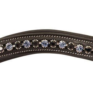 Black/Turquoise Crystal Browband