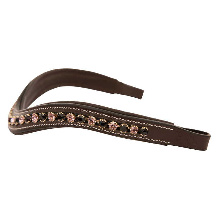 Black/Light Amethyst Crystal Browband