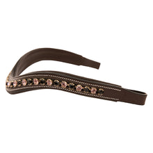 Load image into Gallery viewer, Black/Light Amethyst Crystal Browband